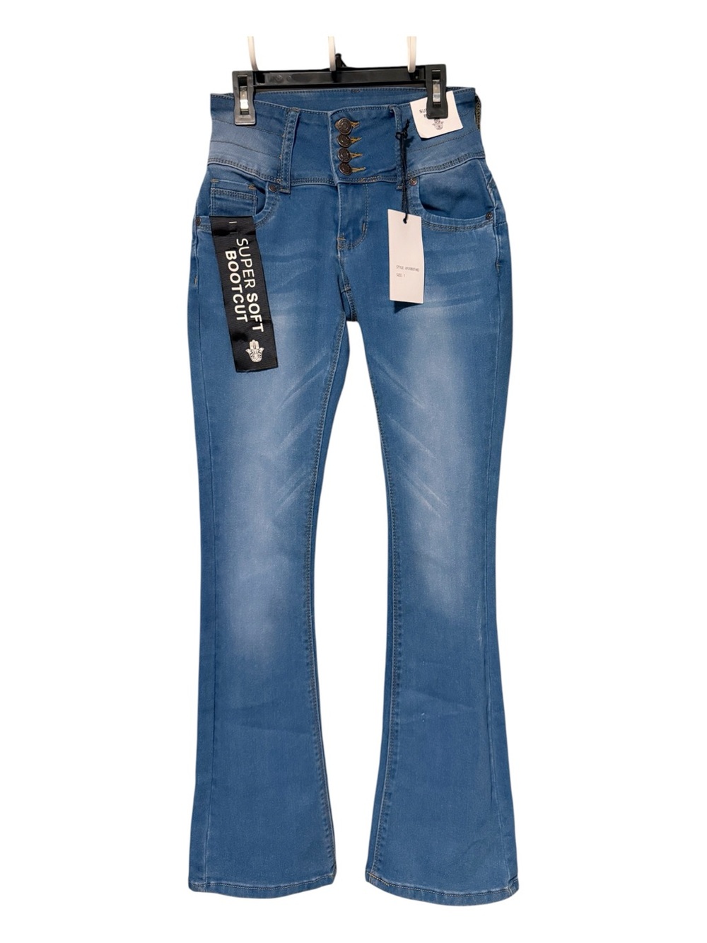 BAMBOO Light Blue Super Soft Boot Cut Jeans